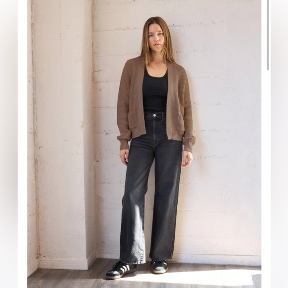 NWT It Is Well L.A. Easy Cardigan in 100% Cotton Warm Taupe Color Size Large - Picture 6 of 7